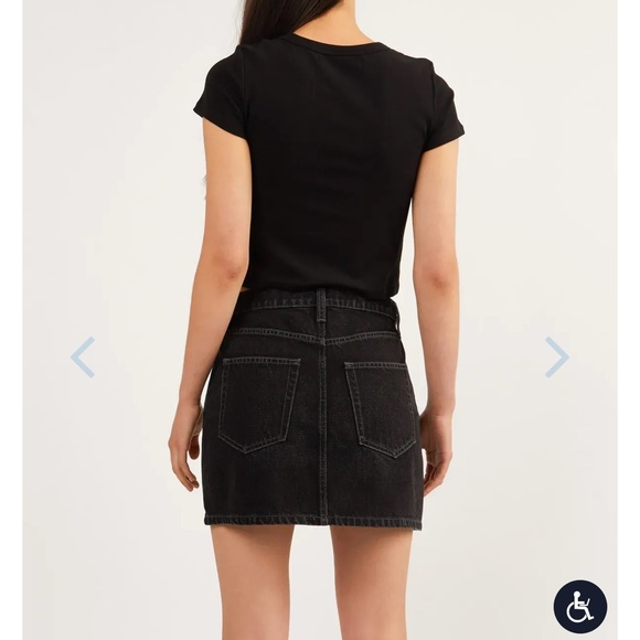 Oak and fort dark grey denim skirt - Picture 3 of 5